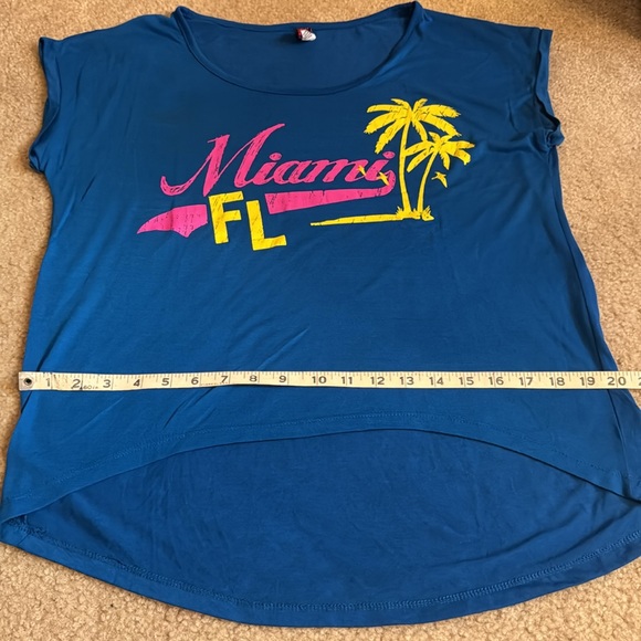 Blue Miami T-Shirt - Size Large - Picture 9 of 9